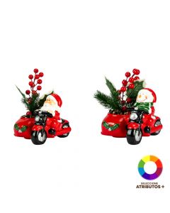 Figura cerámica navideña moto