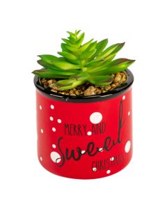 Maceta Merry Christmas 10x9cm