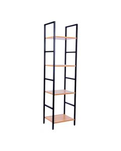 Mueble metálico multiuso 4 niveles negro