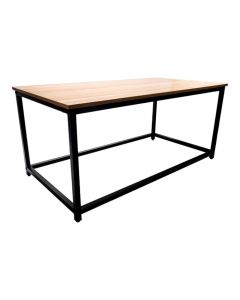 Mesa de madera y metal rectangular