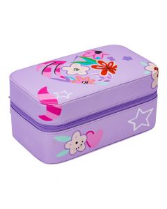 Joyero corazón flores lila