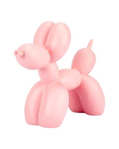 Adorno perro globo rosado