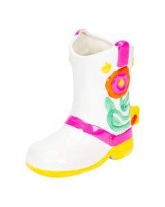 Adorno bota vaquera cerámica
