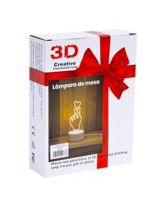 Lámpara 3D mano corazón