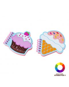 Libreta espiral cupcake/helado