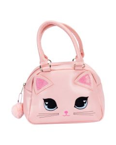 Bolso rosado bordado gato