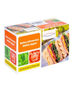 Bolsa alimentos doble zipper