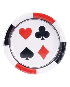 Platos cartón temática póker