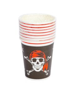 Vasos pirata 250ml 8und