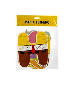 Letrero Bob Esponja cumpleaños