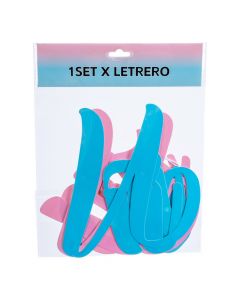 Letrero niño o niña cartón