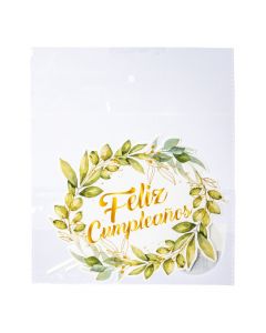 Topper papel hojas multicolor