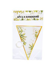 Banderín estampado de hojas