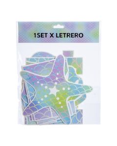 Letrero sirena cumpleaños