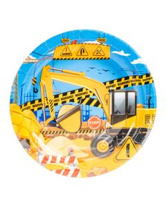 Platos cartón estampado construcción 