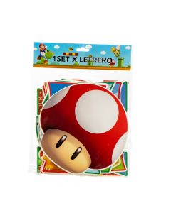 Letrero Mario Bros cumpleaños