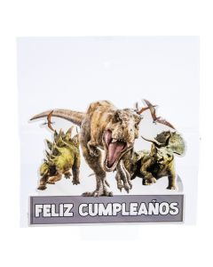 Topper 'Feliz Cumpleaños' dinosaurios