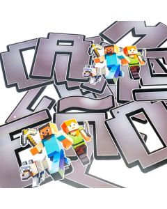 Letrero Minecraft para fiestas