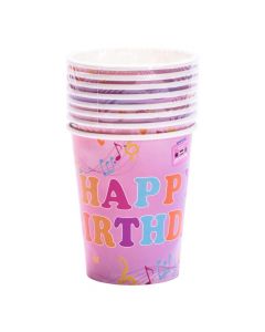 Vaso estampado 8und multicolor