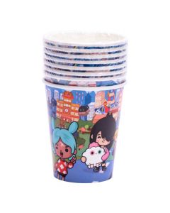 Vaso estampado 8und multicolor