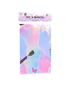 Mantel estampado musical multicolor