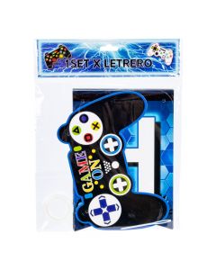 Letrero estampado happy birthday control multicolor