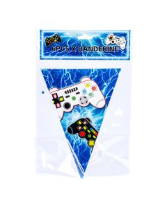 Banderín estampado gamer 6pzas multicolor