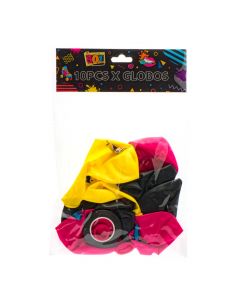 Globo látex estampado 10 und multicolor