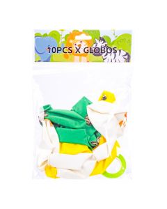 Globo látex estampado 10und multicolor