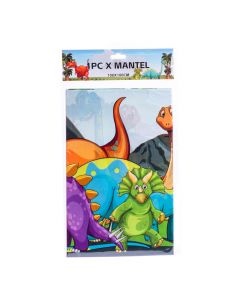 Mantel estampado dinosaurios multicolor