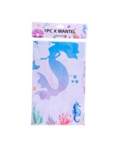 Mantel estampado mermaid birthday multicolor