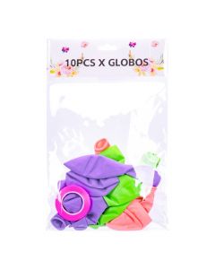 Globo látex 10und multicolor
