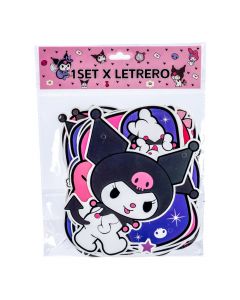 Letrero Kuromi Melody cumpleaños