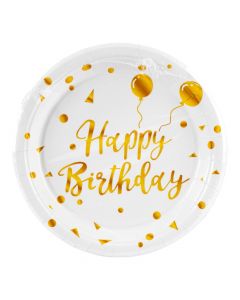 Plato cartón 'Happy Birthday'