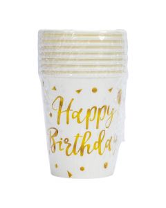 Vaso estampado happy birthday 8und