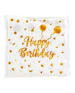Servilleta estampado happy birthday 20und 