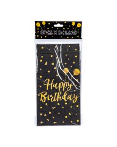 Bolsa papel estampado happy birthday 8und