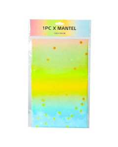 Mantel estampado puntos multicolor
