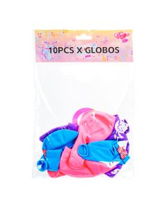 Globo látex liso 10und surtido