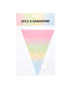 Banderines pastel dorado