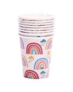 Vaso estampado arcoiris 8und multicolor