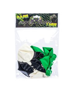 Globo látex estampado gamer 10und surtido