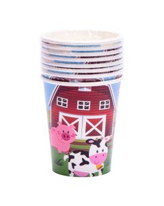 Vaso estampado 8und multicolor