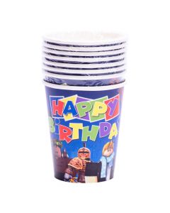 Vaso carton estampado 8und multicolor