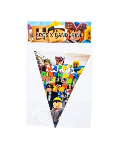 Banderín Roblox cumpleaños
