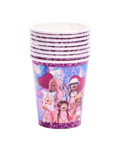 Vaso estampado 8und multicolor