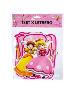 Letrero princesas Mario Bros