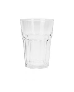 Vaso vidrio con relieve transparente