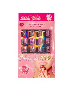 Uñas estampadas unicornio arcoíris