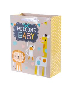 Bolsa de regalo welcome baby animales
